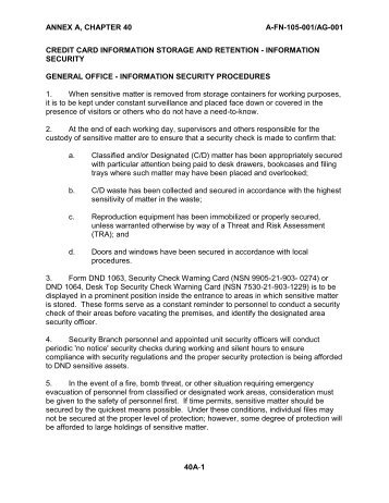 ANNEX A, CHAPTER 40 A-FN-105-001/AG-001 40A-1 CREDIT ...