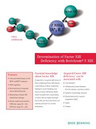 Determination of Factor XIII Deficiency with BerichromÂ® F ... - Medcorp