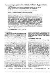 Plasma Etching of Sputtered Mo and MoSi 2 Thin Films in NF 3 Gas ...