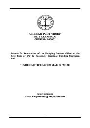 CHENNAI PORT TRUST TENDER NOTICE NO.T ... - Port of Chennai