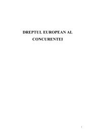 Dreptul comunitar al concurentei - Centrul de Studii Europene