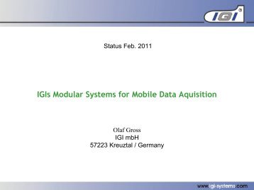 IGIs Modular Systems for Mobile Data Aquisition - Terrasolid