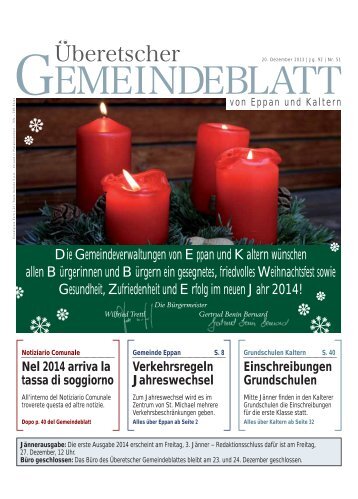 Frohe Weihnachten - Gemeindeblatt von Eppan und Kaltern