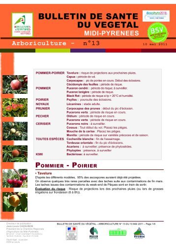 BULLETIN DE SANTE DU VEGETAL - DRAAF Midi-PyrÃ©nÃ©es