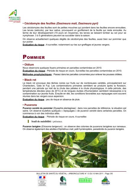 BULLETIN DE SANTE DU VEGETAL - DRAAF Midi-PyrÃ©nÃ©es