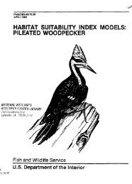 HABITAT SUITABILITY INDEX MODELS: PILEATED WOODPECKER