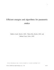 Efficient energies and algorithms for parametric snakes - EPFL