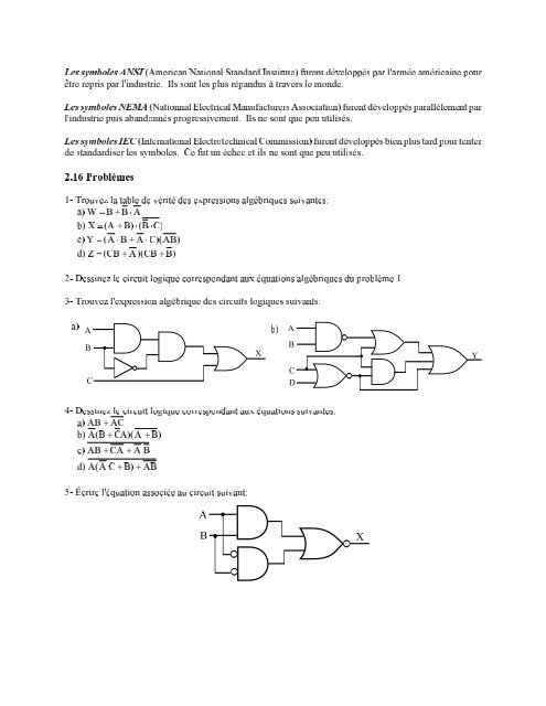 Fonctions logiques - Page personelle de Louis Trussart - Profweb