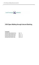 COE Open Bidding through Internet Banking Contents