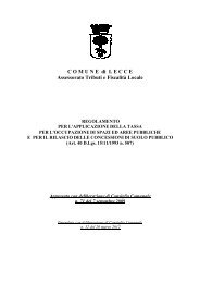 Reg. tassa occupazione spazi e aree pubbliche - Comune di Lecce