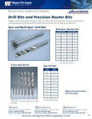 Drill Bits and Precision Router Bits - Wagner Die Supply