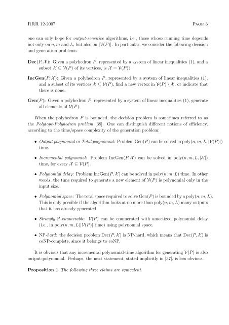 Generating vertices of polyhedra and related monotone ... - Rutcor