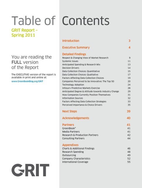 GreenBookÂ® Research Industry Trends Report