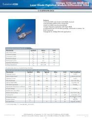 10Gbps 1310 nm MQW-DFB Laser Diode ... - Source Photonics