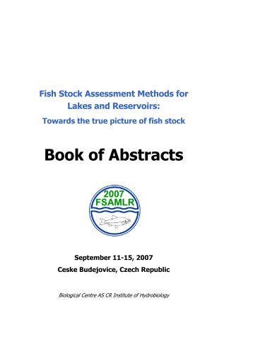 Book of Abstracts - Biology Centre of the Academy of Sciences of