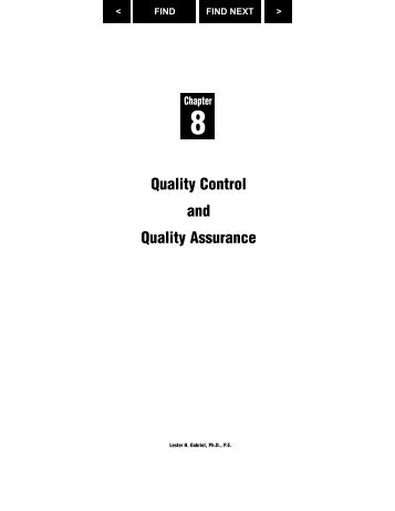 Quality Control and Quality Assurance - Plastics Pipe Institute