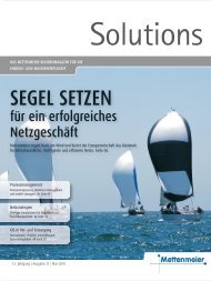 Segel setzen für ein erfolgreiches Netzgeschäft - Mettenmeier GmbH