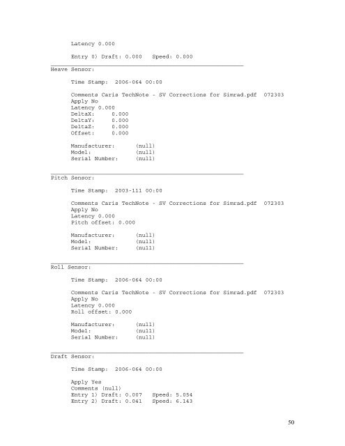 Data Acquisition and Processing Report (DAPR) - Center for Coastal ...