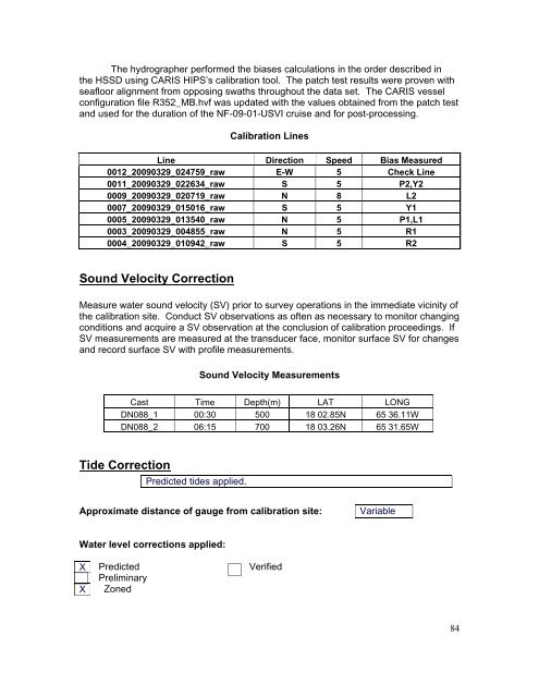 Data Acquisition and Processing Report (DAPR) - Center for Coastal ...