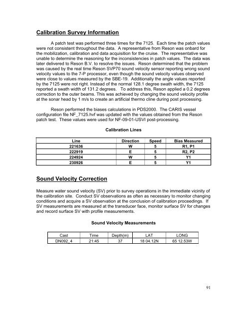 Data Acquisition and Processing Report (DAPR) - Center for Coastal ...