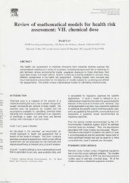 assessment: VII. chemical dose