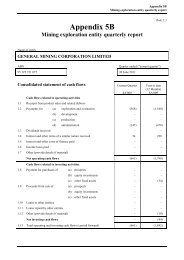 Appendix 5B - General Mining