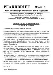 Gottesdienste - Pfarreiengemeinschaft Viehstrich