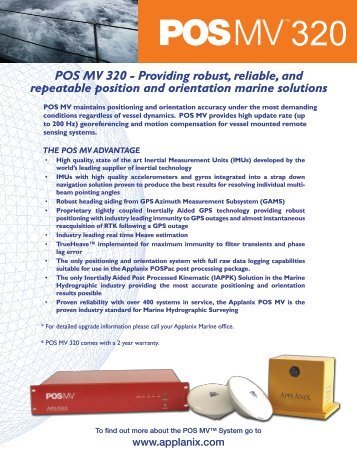 POS MV 320 - Providing robust, reliable, and ... - TerraSond