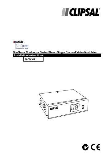 8071VMS Instructions - Clipsal