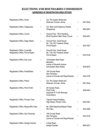 ELECTIONS AND BOUNDARIES COMMISSION