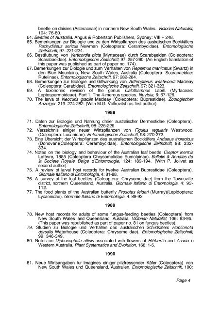 Publication List of Trevor J. Hawkeswood (1977-2007 ... - Calodema