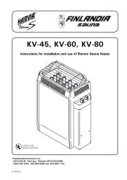 KV-45, KV-60, KV-80 - Sauna Supplies