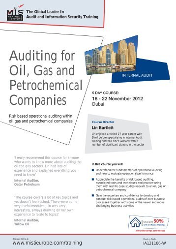 Auditing for Oil, Gas and Petrochemical Companies - MIS Training