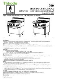 700 bloc de cuisson gaz - thirode