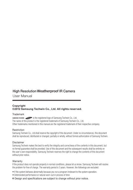 User manual (pdf) - Samsung CCTV