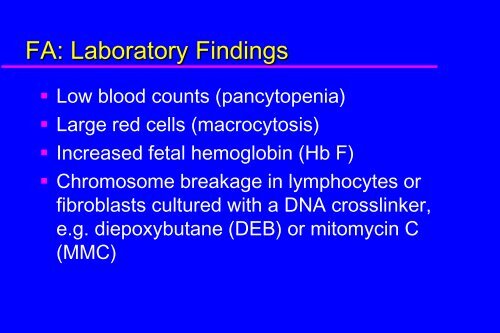 Fanconi Anemia 101