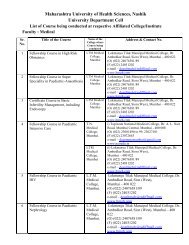 Transcript Format - Maharashtra University of Health Sciences