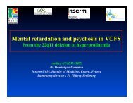 Mental retardation and psychosis in VCFS From the 22q11 deletion ...