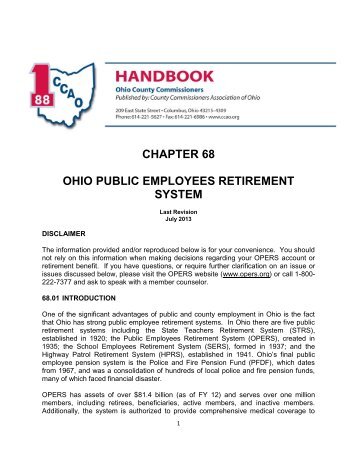 chapter 68 ohio public employees retirement system - County ...