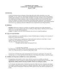UF Guidelines for Centers and Institutes - Office of Research ...