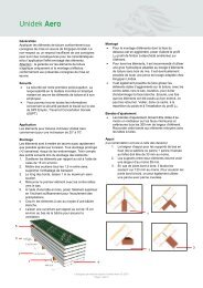 Consignes de mise en oeuvre Unidek Aero - Kingspan Unidek