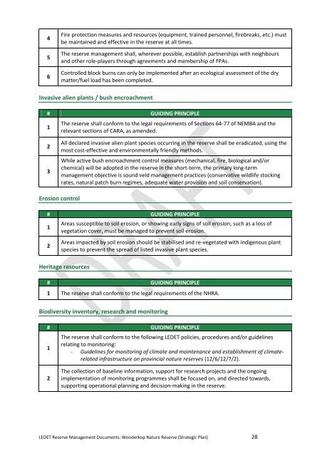 Guiding principles for reserve management - NCC Environmental ...