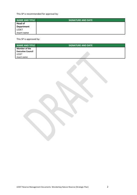 Guiding principles for reserve management - NCC Environmental ...