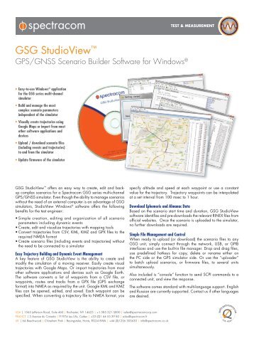 GSG StudioViewâ¢ - Spectracom