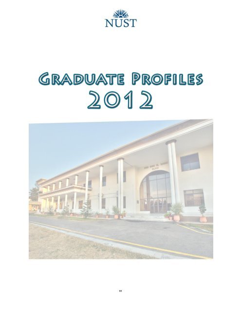 Graduate Profiles 2012 - National University of Science and ...