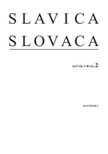 ÄÃ­slo 2 - SlavistickÃ½ Ãºstav JÃ¡na Stanislava SAV