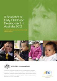 A Snapshot of Early Childhood Development in Australia 2012