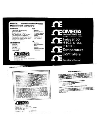 6100-6102-6103-6132H Series Manual - Omega Engineering