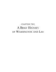 A BRIEF HISTORY OF WASHINGTON AND LEE - Society for ...