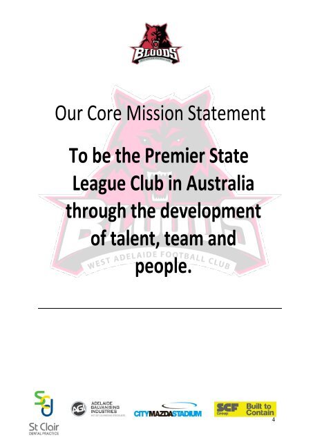 CLUB CONTACT DETAILS - West Adelaide Football Club